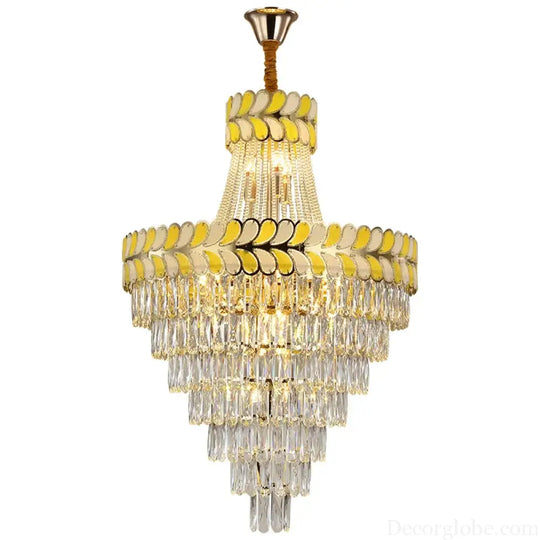 Postmodern Crystal Chandelier - Elegance for Living Rooms, Villa Halls, Duplex Stairwells, and Middle Building Spaces - DecorGlobe