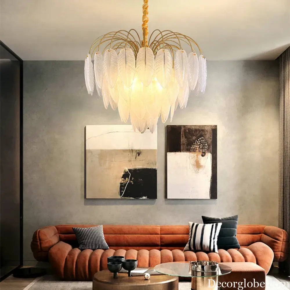 Postmodern Light Luxury Crystal Chandelier - Nordic Minimalist Elegance for Living Rooms, Bedrooms, and Dining Spaces - DecorGlobe