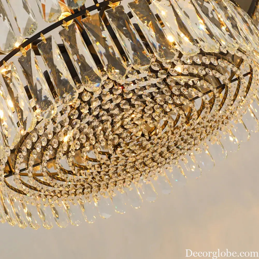 Postmodern Light Stainless Steel Crystal Chandelier - Starry Sky Illumination for Living, Dining, and Bedroom Ambiance - DecorGlobe