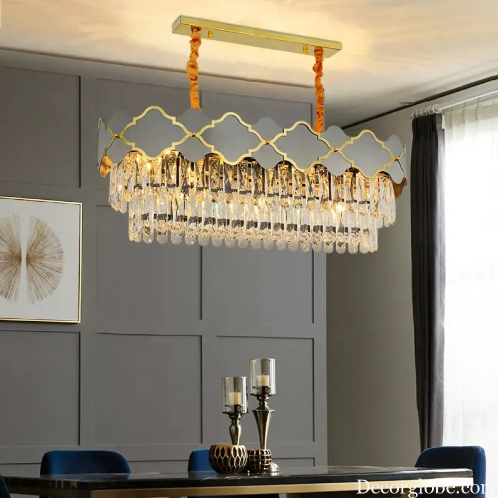 Postmodern Light Stainless Steel Crystal Chandelier - Starry Sky Illumination for Living, Dining, and Bedroom Ambiance - DecorGlobe