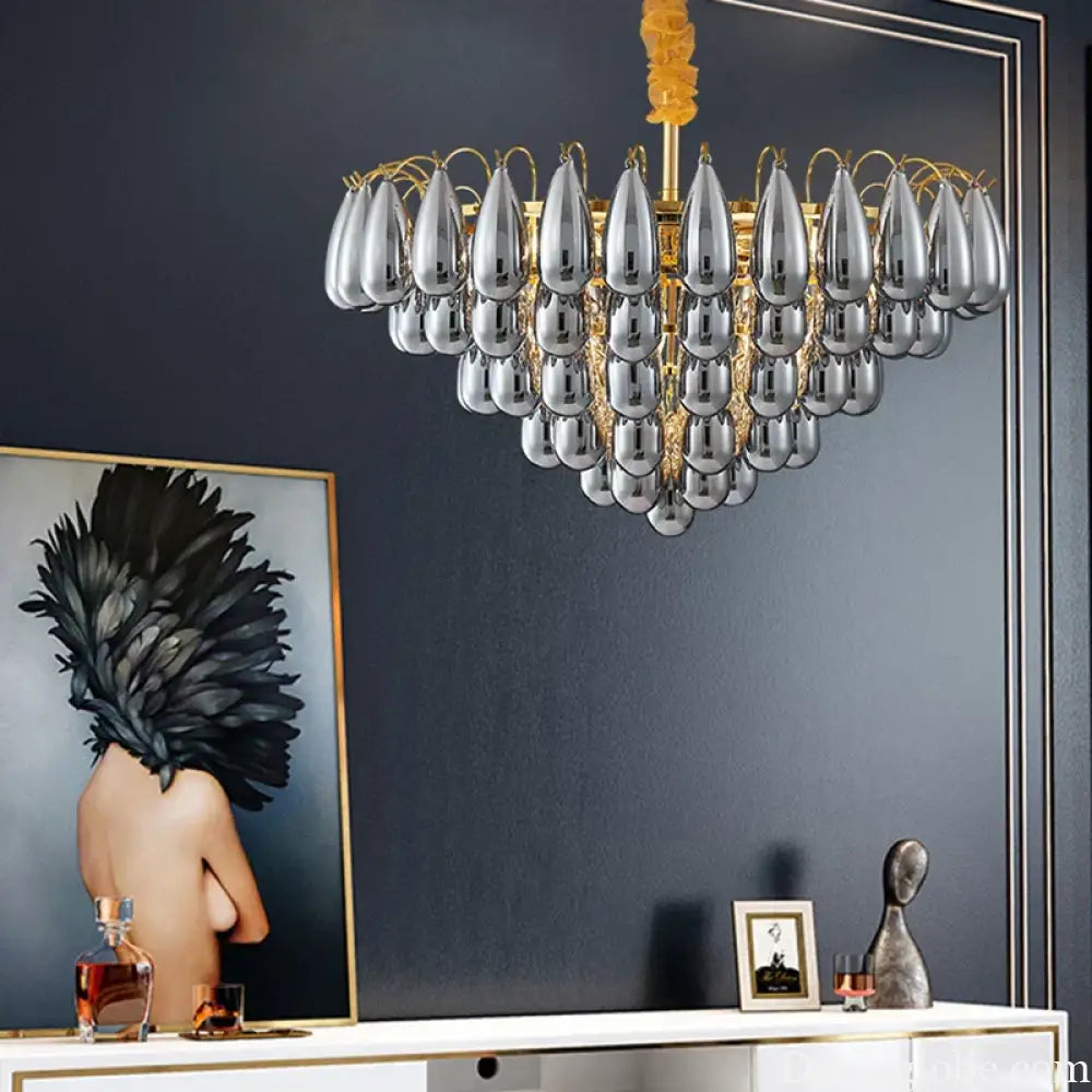 Postmodern Stainless Steel Round LED Chandelier - Designer Lighting Fixture for Dining Rooms - DecorGlobe