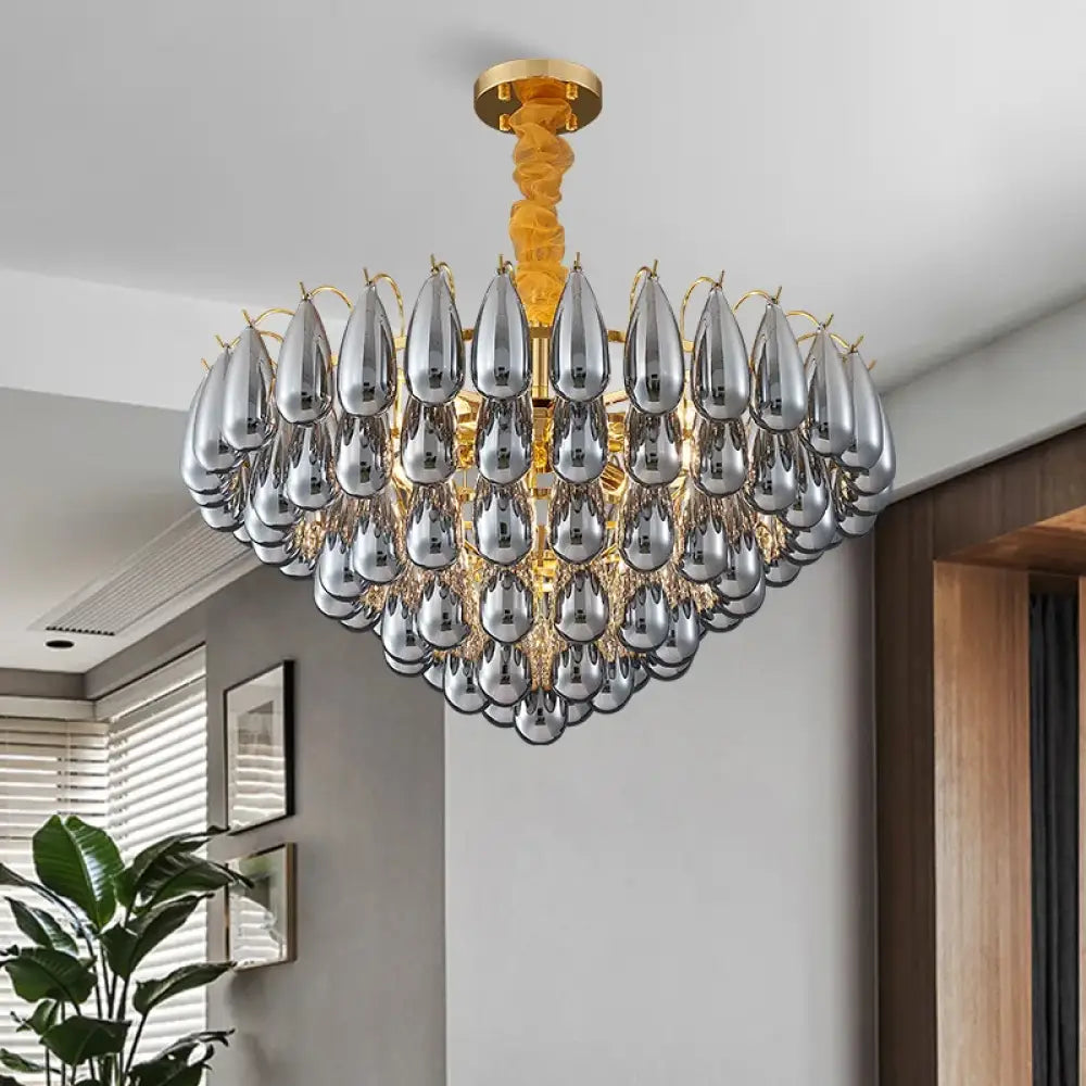 Postmodern Stainless Steel Round LED Chandelier - Designer Lighting Fixture for Dining Rooms - DecorGlobe