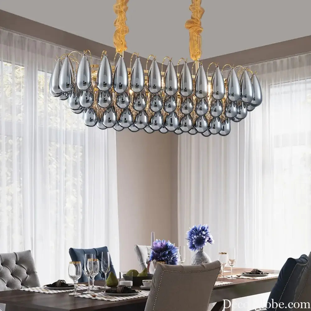 Postmodern Stainless Steel Round LED Chandelier - Designer Lighting Fixture for Dining Rooms - DecorGlobe