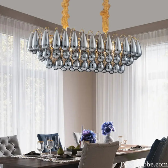 Postmodern Stainless Steel Round LED Chandelier - Designer Lighting Fixture for Dining Rooms - DecorGlobe