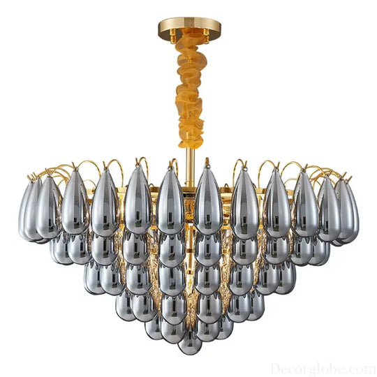 Postmodern Stainless Steel Round LED Chandelier - Designer Lighting Fixture for Dining Rooms - DecorGlobe