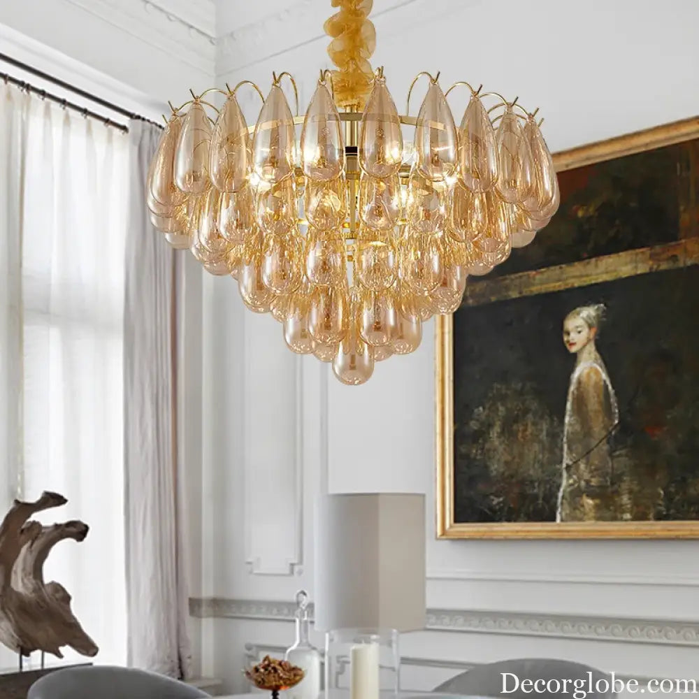 Postmodern Stainless Steel Round LED Chandelier - Designer Lighting Fixture for Dining Rooms - DecorGlobe