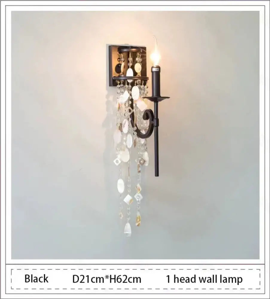 American Duplex Crystal Chandelier Retro French For Villa Living Room Staircase Three Story Long Shell Home Decor