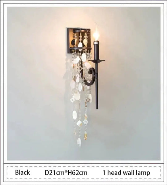 American Duplex Crystal Chandelier Retro French For Villa Living Room Staircase Three Story Long Shell Home Decor