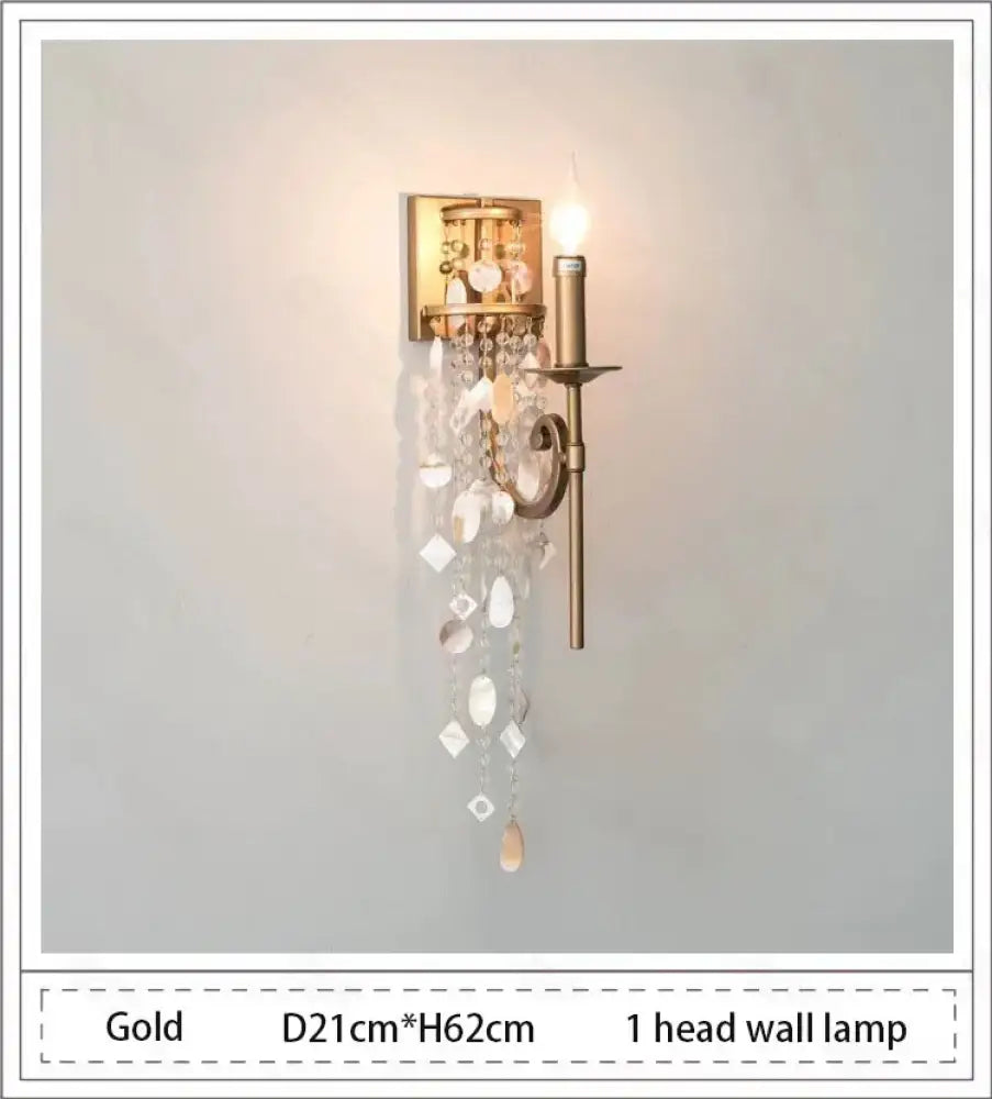 American Duplex Crystal Chandelier Retro French For Villa Living Room Staircase Three Story Long Shell Home Decor