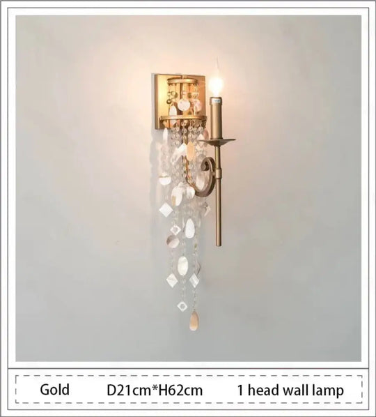 American Duplex Crystal Chandelier Retro French For Villa Living Room Staircase Three Story Long Shell Home Decor