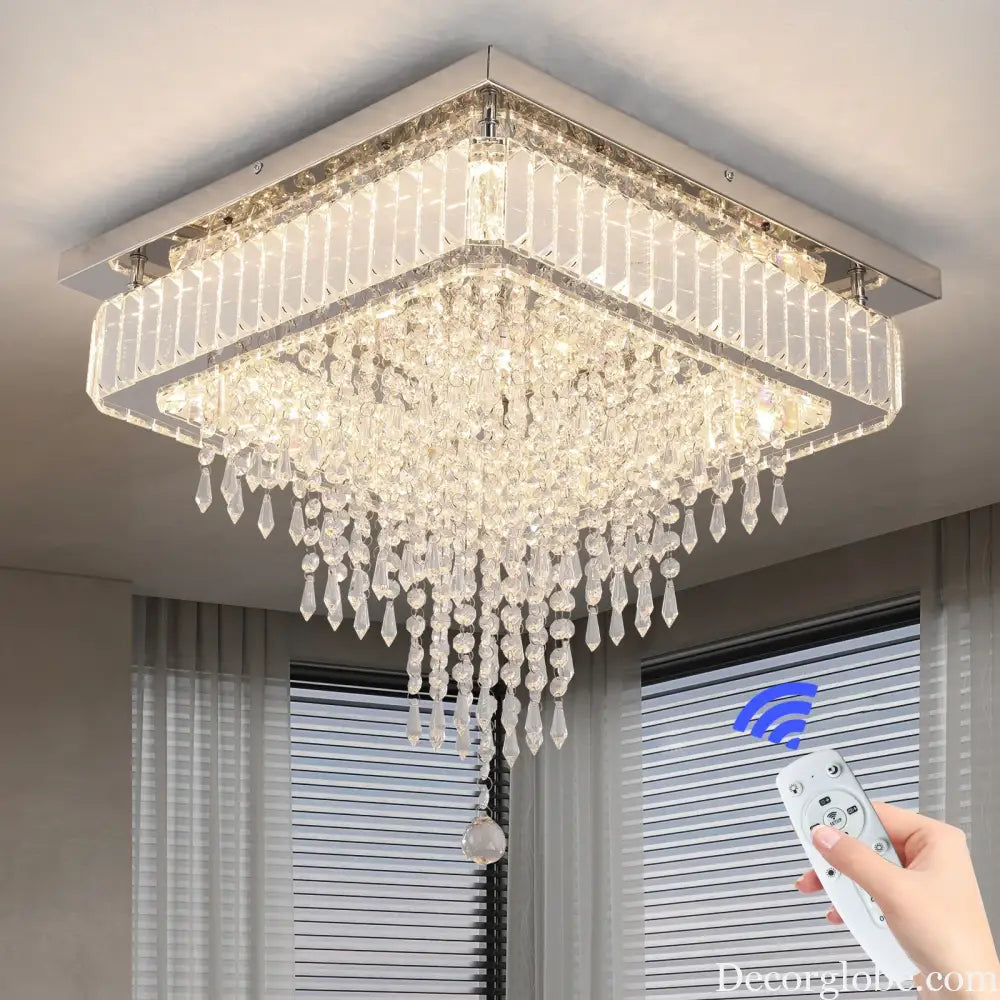VETRULUS Modern Luxury Crystal Led Pendant Light Rain Drop Chandelier Ceiling Lamp Dining Living Room Nordic Decor
