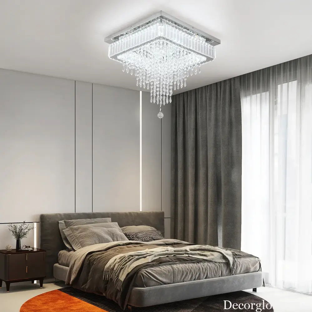 VETRULUS Modern Luxury Crystal Led Pendant Light Rain Drop Chandelier Ceiling Lamp Dining Living Room Nordic Decor