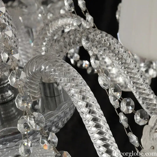 ZELORA Red Crystal European-Style Duplex Statement Chandelier chandelier