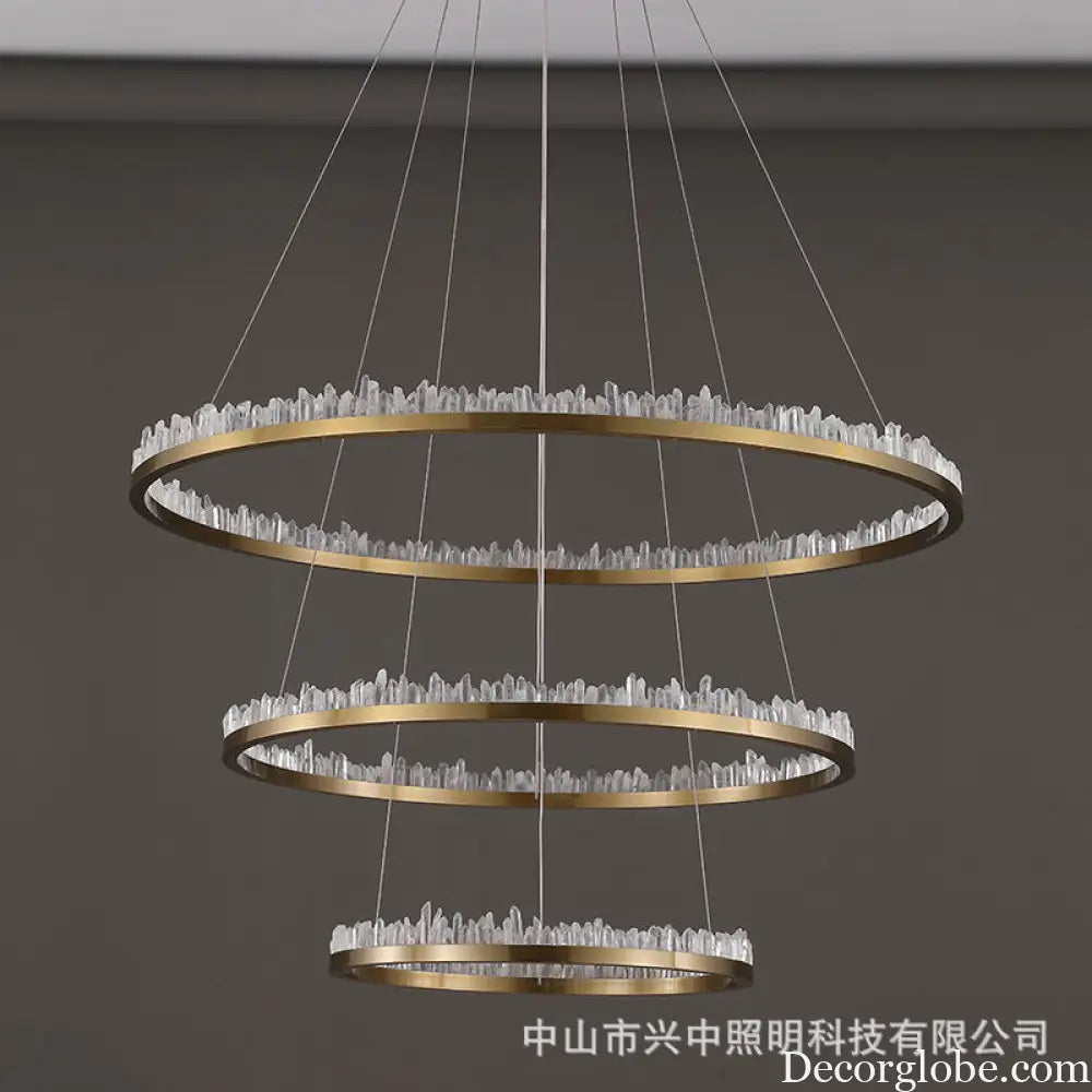 Riley Italian Minimalist Crystal Chandelier for Living Room Chandelier