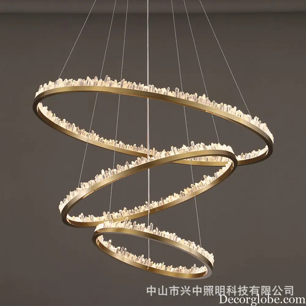 Riley Italian Minimalist Crystal Chandelier for Living Room Chandelier