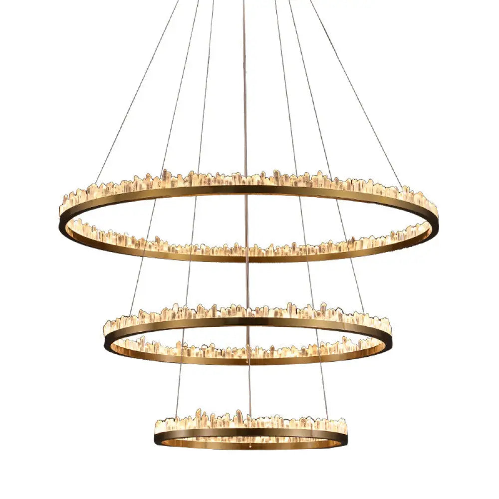 Riley Italian Minimalist Crystal Chandelier for Living Room Chandelier