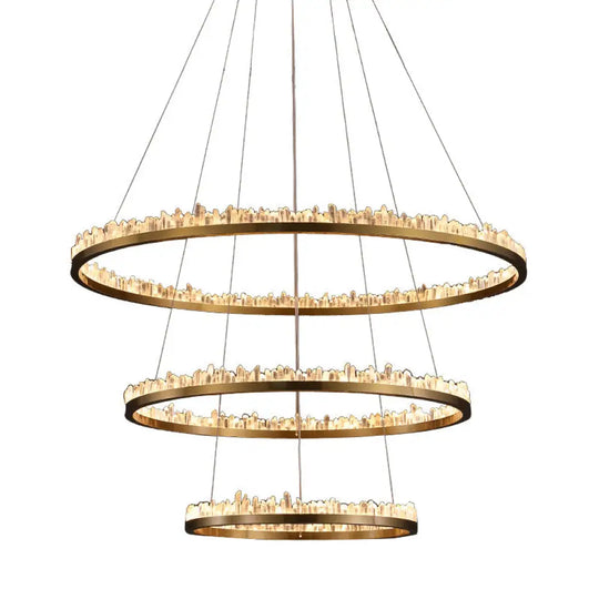 Riley Italian Minimalist Crystal Chandelier for Living Room Chandelier
