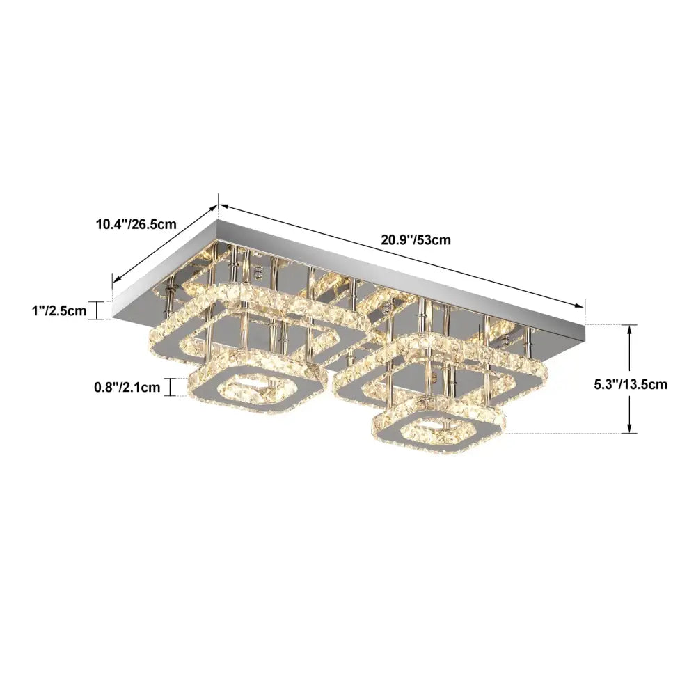 Crystal Ceiling Light Modern Crystal Led Chandelier Luxury Pendant Lighting Home Decor Lamp Living Room Indoor Fixture