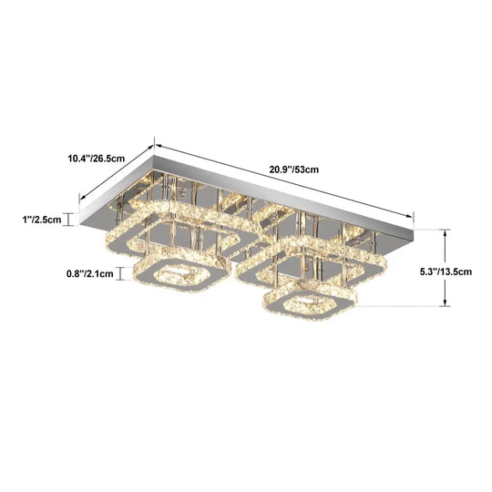 Crystal Ceiling Light Modern Crystal Led Chandelier Luxury Pendant Lighting Home Decor Lamp Living Room Indoor Fixture