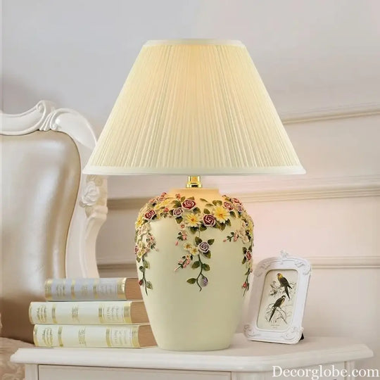 Madeleine Romantic Ceramic Bedside Table Lamp