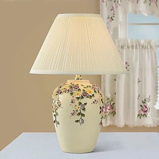 Madeleine Romantic Ceramic Bedside Table Lamp