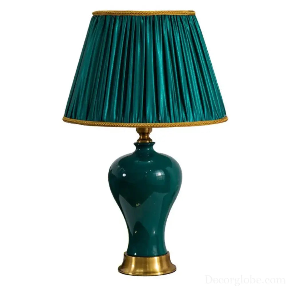 Adeline Retro Ceramic Fabric Table Lamp