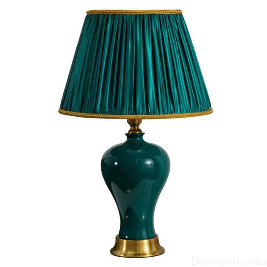 Adeline Retro Ceramic Fabric Table Lamp
