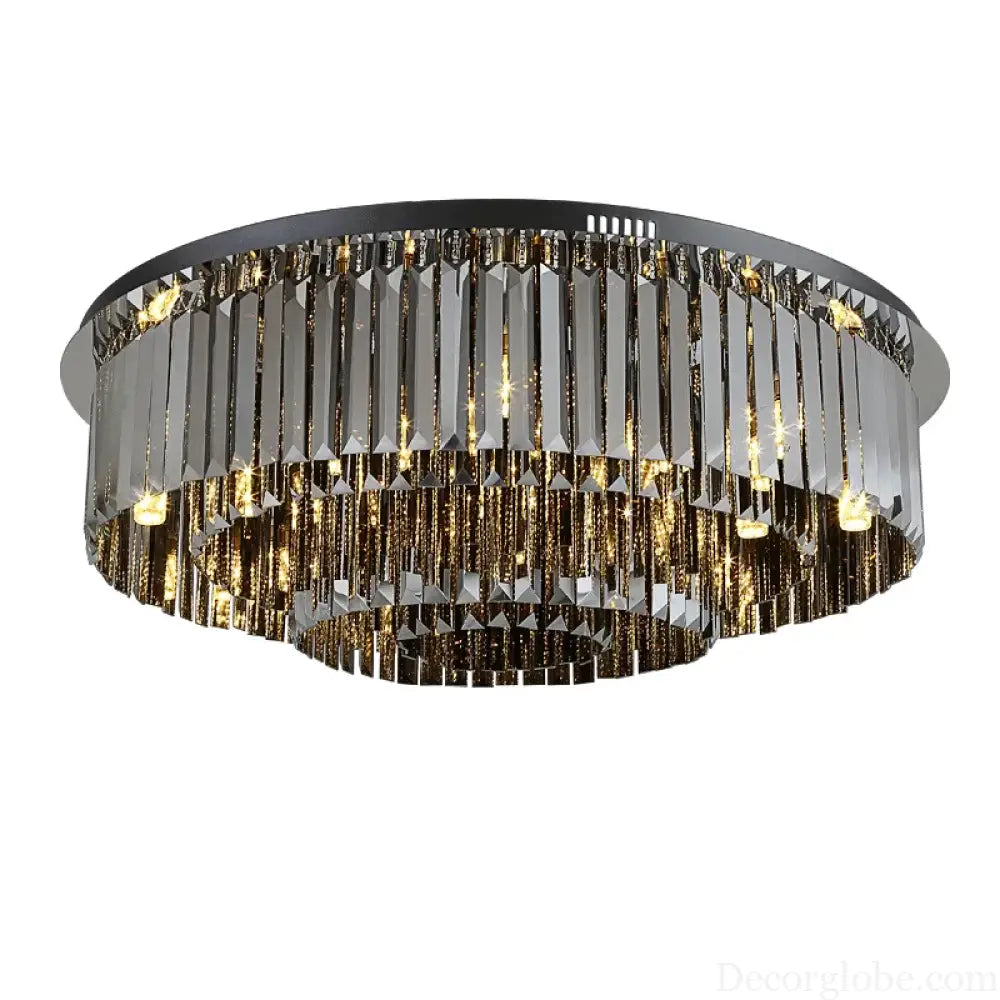 Modern Black Crystal Ceiling Light Luxury Bedroom Lamps Living Room Lustre Home Decor Led Ceiling Chandelier Home