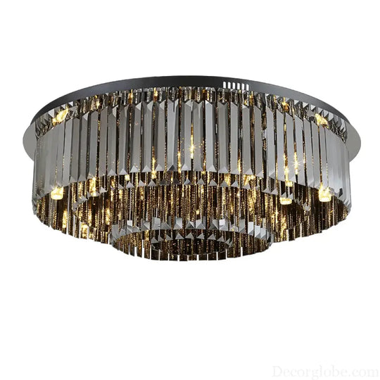 Modern Black Crystal Ceiling Light Luxury Bedroom Lamps Living Room Lustre Home Decor Led Ceiling Chandelier Home