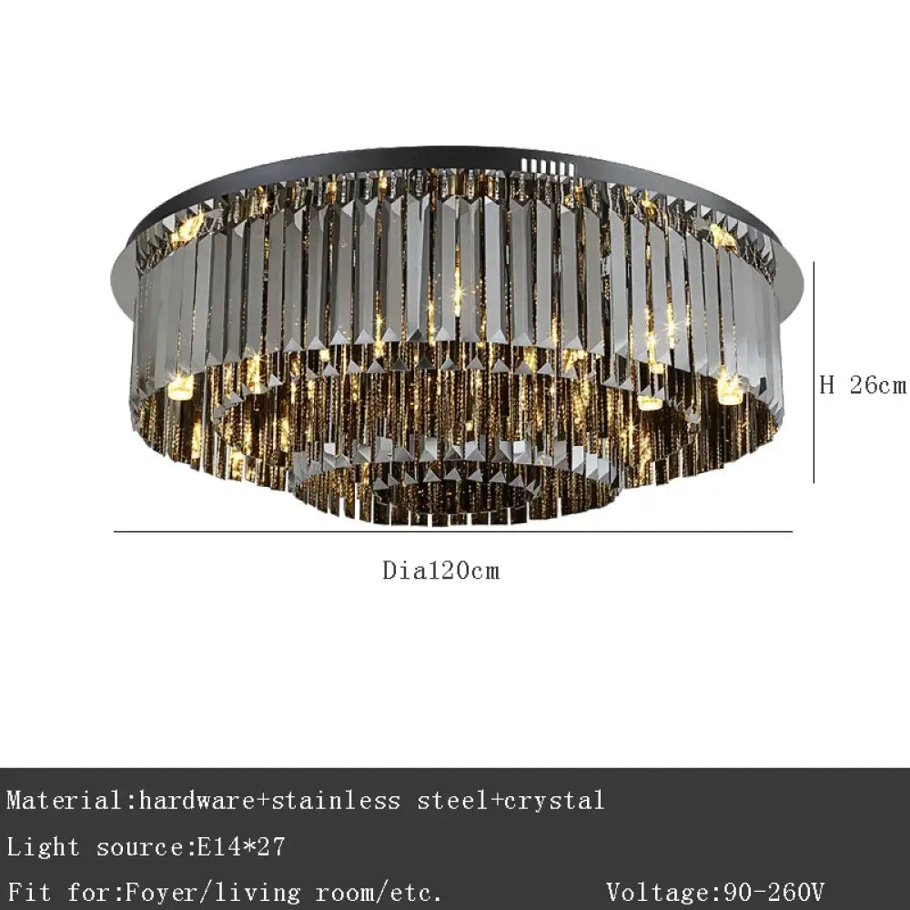 Modern Black Crystal Ceiling Light Luxury Bedroom Lamps Living Room Lustre Home Decor Led Ceiling Chandelier Home