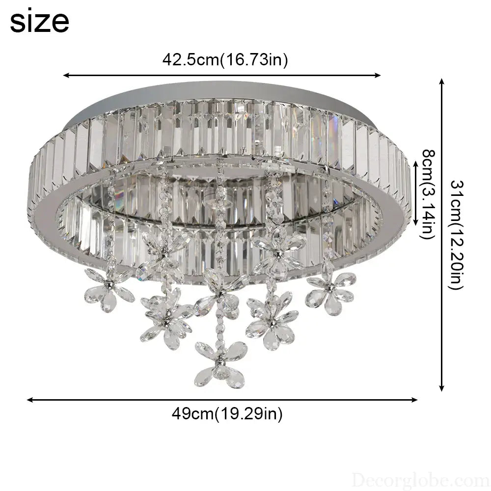 Crystal LED Ceiling Lamp Modern Chandelier Pendant Light Luxury Home Decor Living Dining Room Decor Fixtures Plafonnier