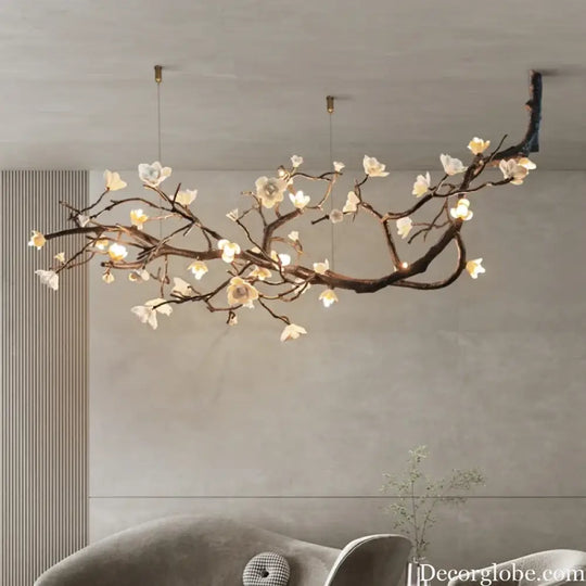 Seraphina Nordic Branch LED Chandelier Dimmable Chrome Pendant Light Chandelier