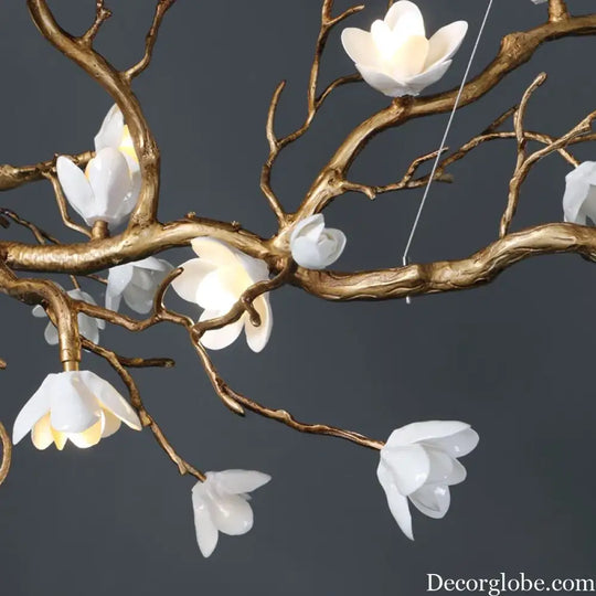 Seraphina Nordic Branch LED Chandelier Dimmable Chrome Pendant Light Chandelier