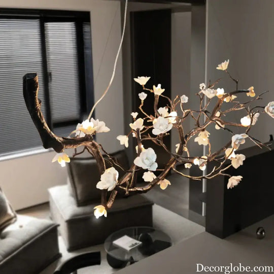 Seraphina Nordic Branch LED Chandelier Dimmable Chrome Pendant Light Chandelier