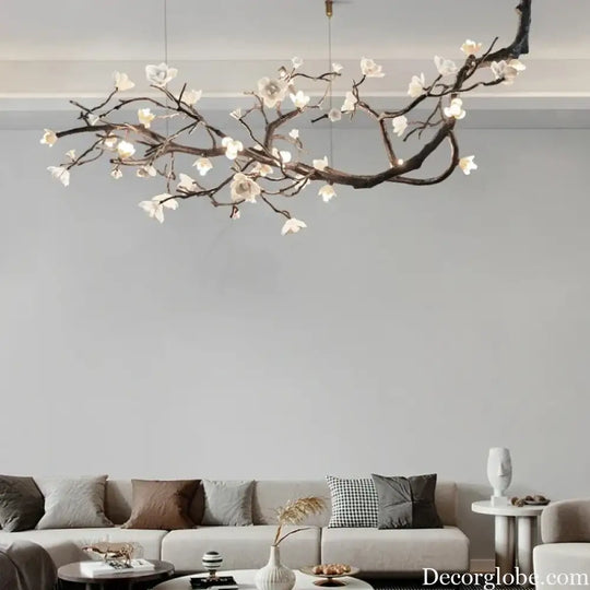 Seraphina Nordic Branch LED Chandelier Dimmable Chrome Pendant Light Chandelier