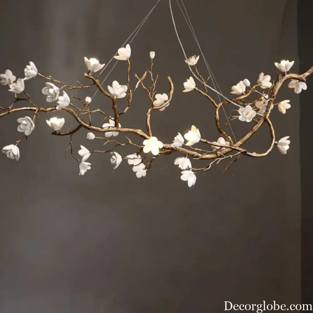 Seraphina Nordic Branch LED Chandelier Dimmable Chrome Pendant Light Chandelier