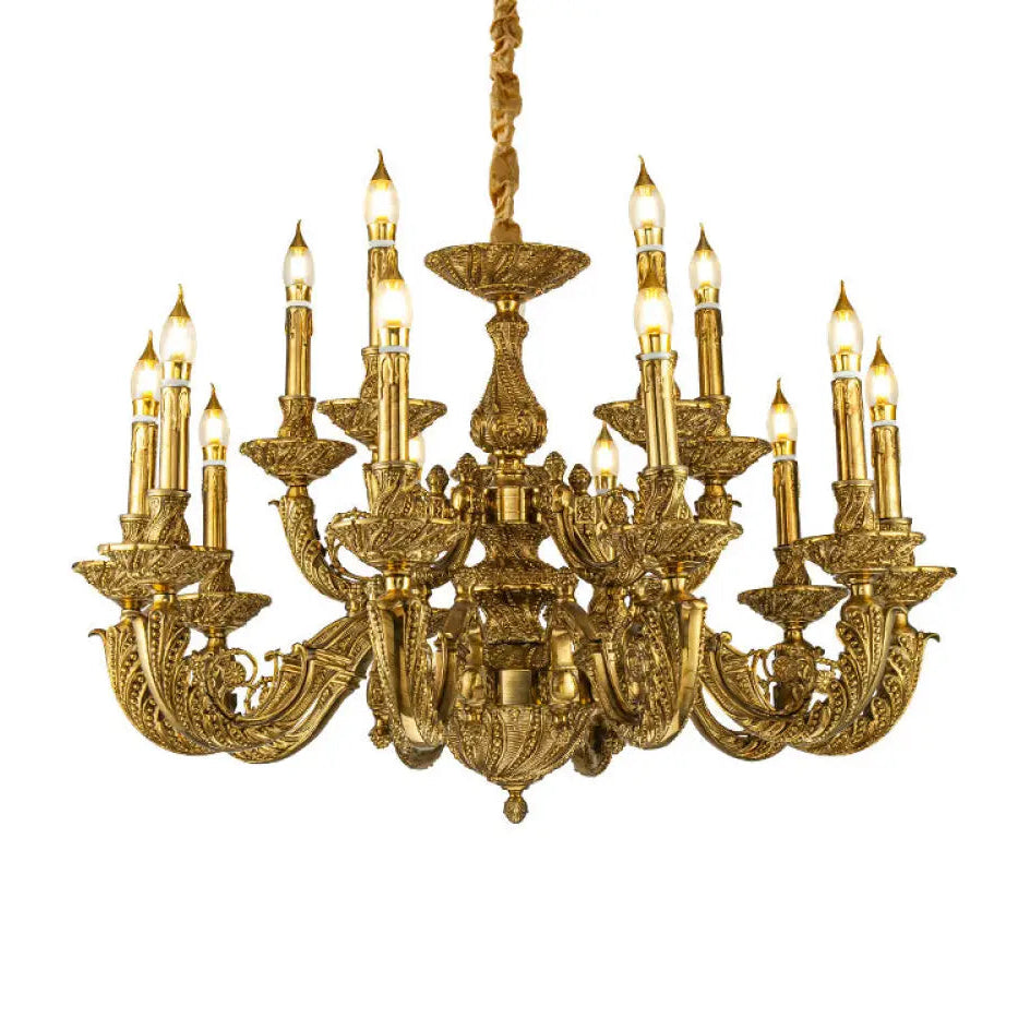 Sloane French Baroque Crystal Copper Branch Chandelier - DecorGlobe