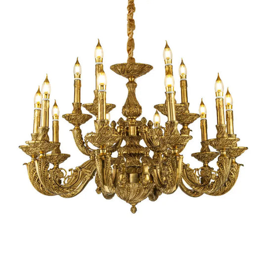 Sloane French Baroque Crystal Copper Branch Chandelier - DecorGlobe