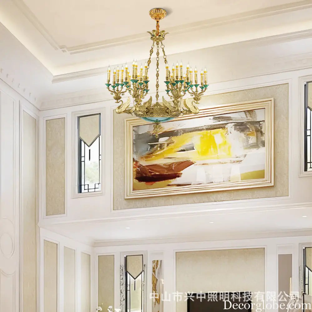 Sofia - French Grand Copper Crystal Villa Chandelier Chandelier