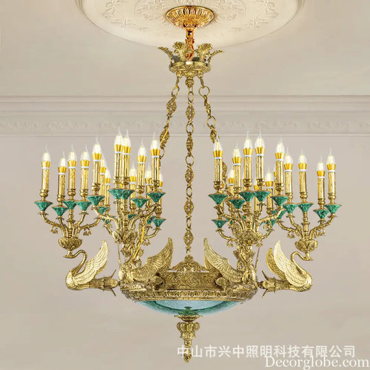 Sofia - French Grand Copper Crystal Villa Chandelier Chandelier