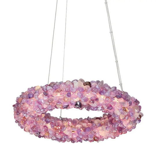 Natural Crystal Chandelier for Living Room Bedroom &amp; Restaurant