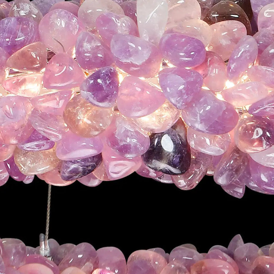 Natural Crystal Chandelier for Living Room Bedroom &amp; Restaurant