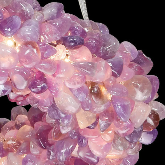 Natural Crystal Chandelier for Living Room Bedroom &amp; Restaurant