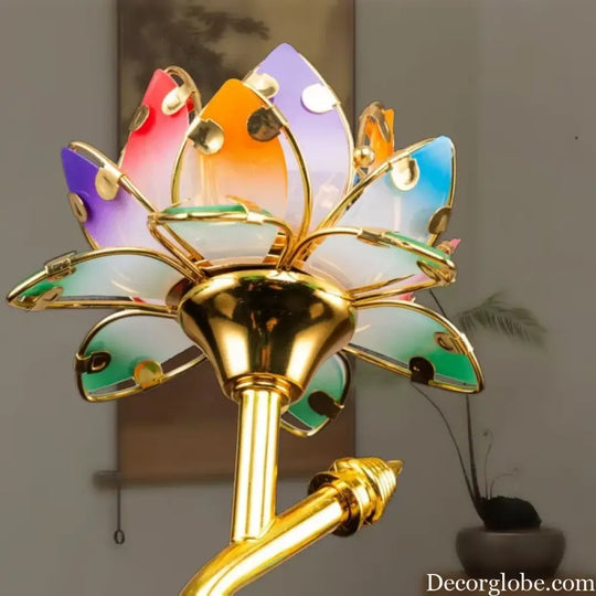 Camille Lotus Color Changing LED Silk Table Lamp E27
