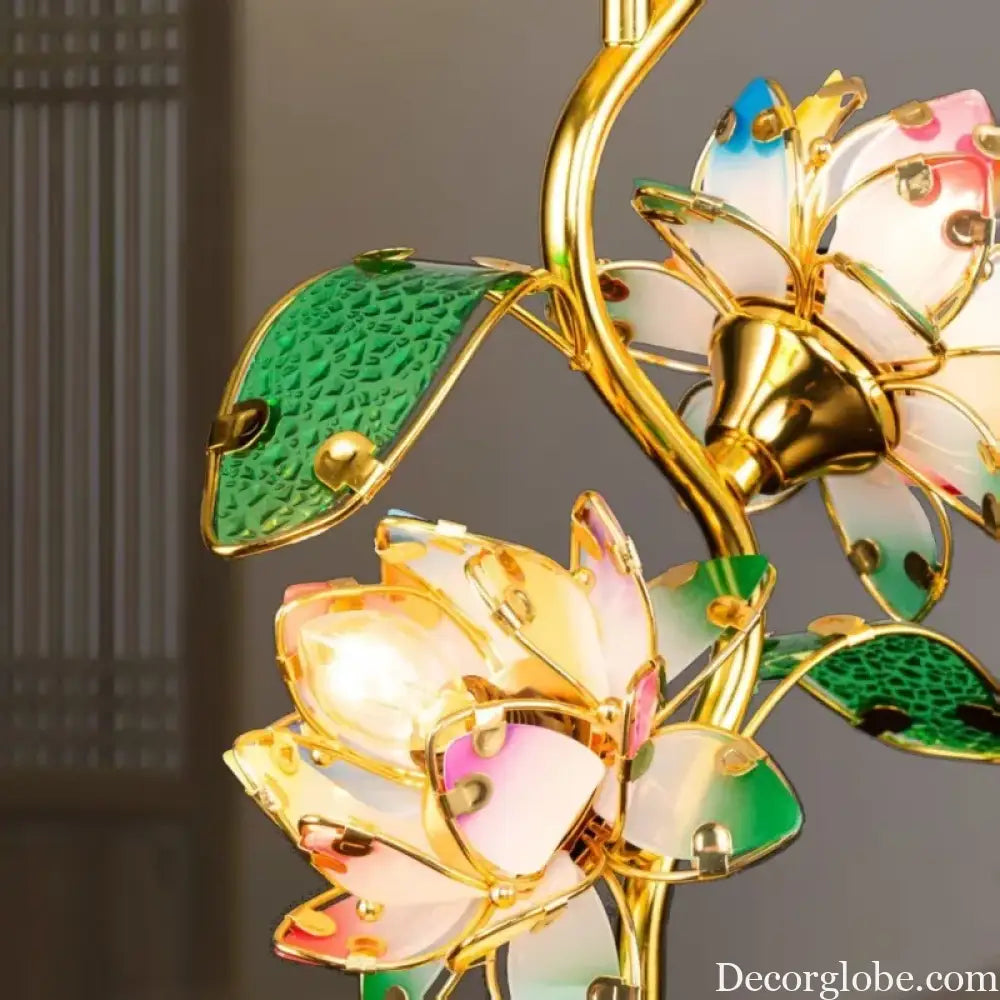 Camille Lotus Color Changing LED Silk Table Lamp E27