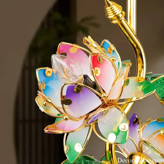 Camille Lotus Color Changing LED Silk Table Lamp E27