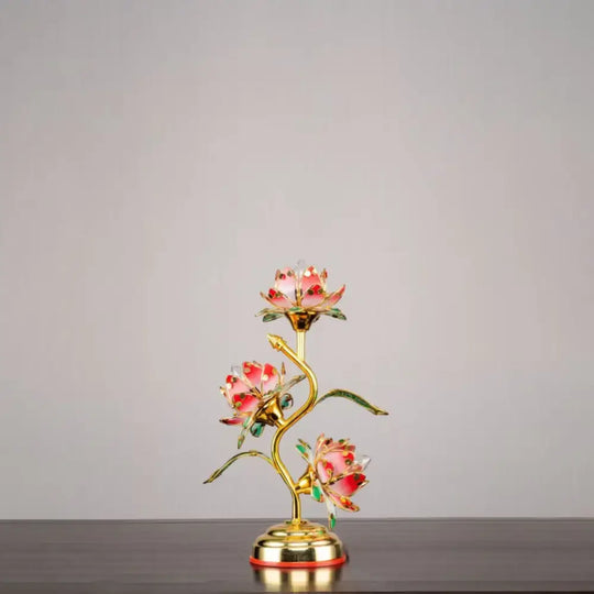 Camille Lotus Color Changing LED Silk Table Lamp E27 - H35CM 1