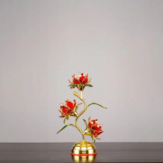 Camille Lotus Color Changing LED Silk Table Lamp E27 - H35CM 2