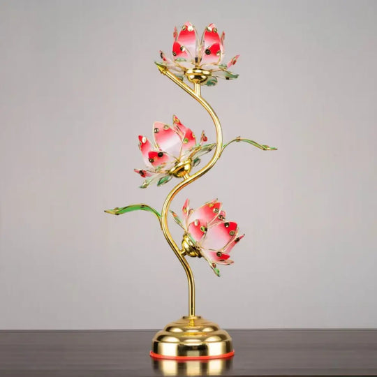 Camille Lotus Color Changing LED Silk Table Lamp E27 - H62CM 1