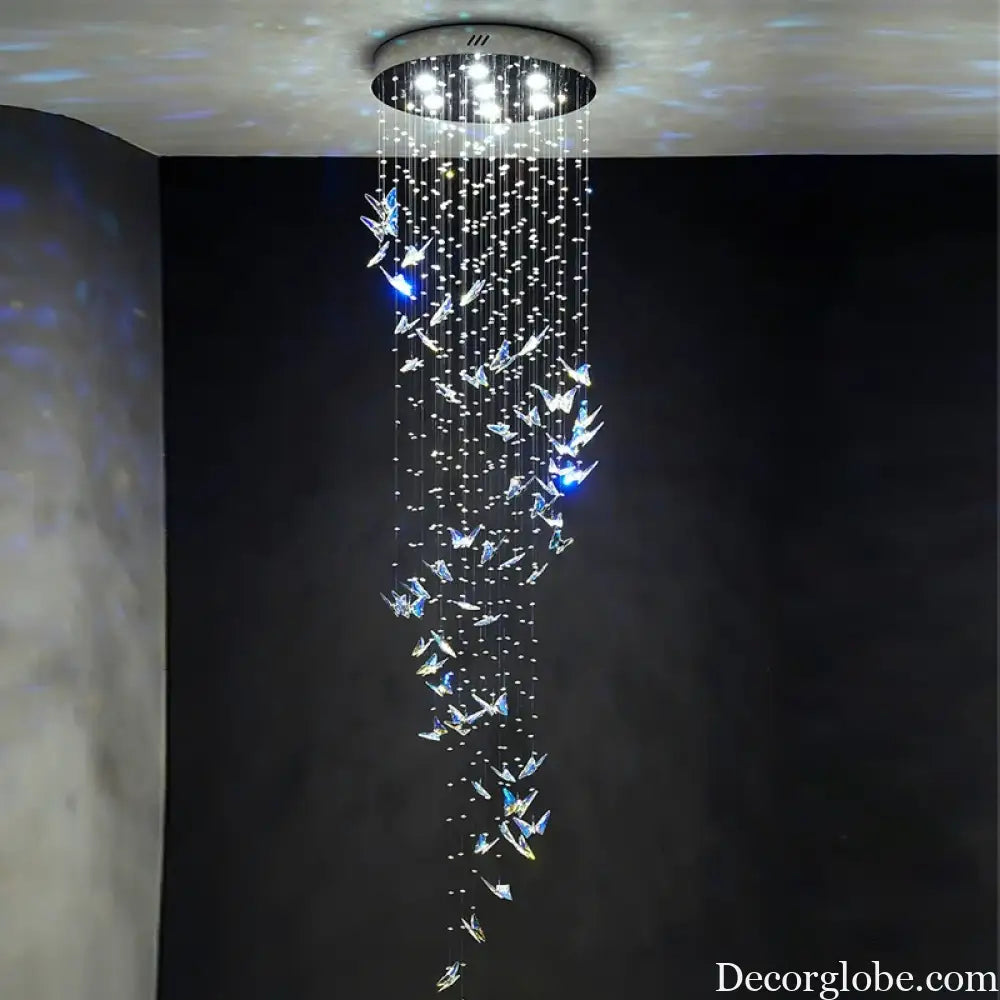 Spiral Design Modern Crystal Chandelier - Elegance for Staircase Lighting, Living Room, Hotel Lobby, and Home Decoration - DecorGlobe